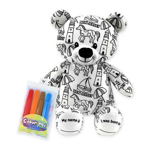 8.5" New Jersey Color Me Plush Teddy