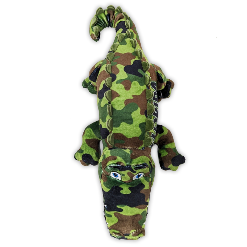 Squishy Laying Florida Green Camo Plush Gators - 2 sizes
