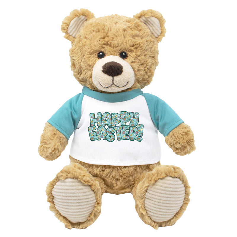 9" Easter Teddy (Turquoise Tee) • Personalized Easter Edition