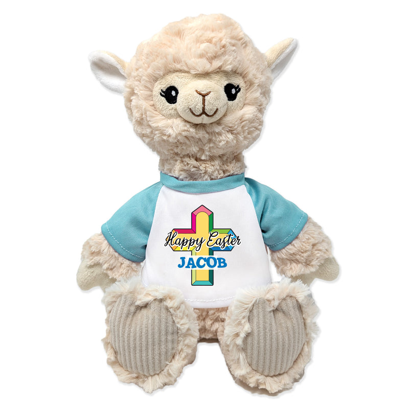 9" Easter Alpaca (Turquoise Tee) • Personalized Easter Edition