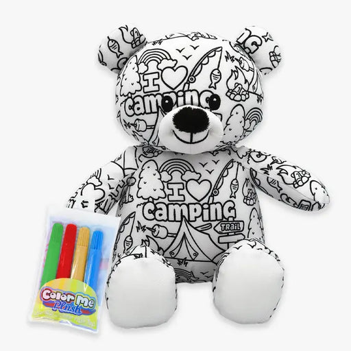 8.5" I Love Camping Color Me Plush Teddy