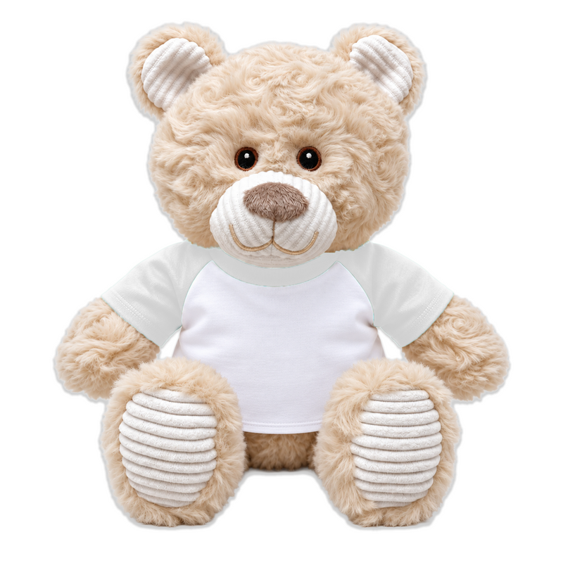 9" Eco Friendly Create Your Own Cream Teddy Bear – Personalized Plush with Custom Shirt