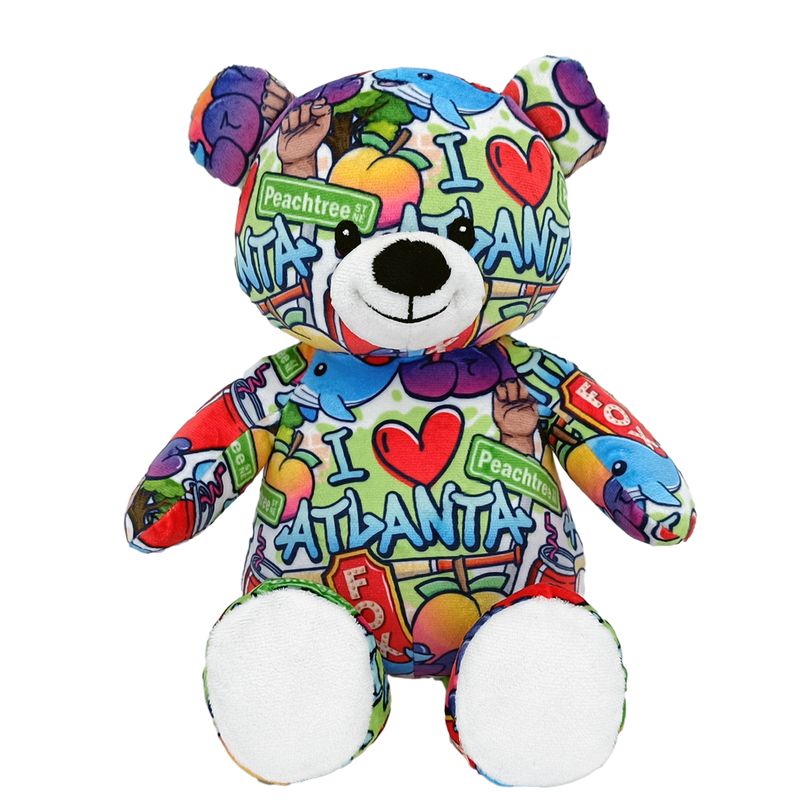 10" Atlanta Graffiti Eco Teddy Bear
