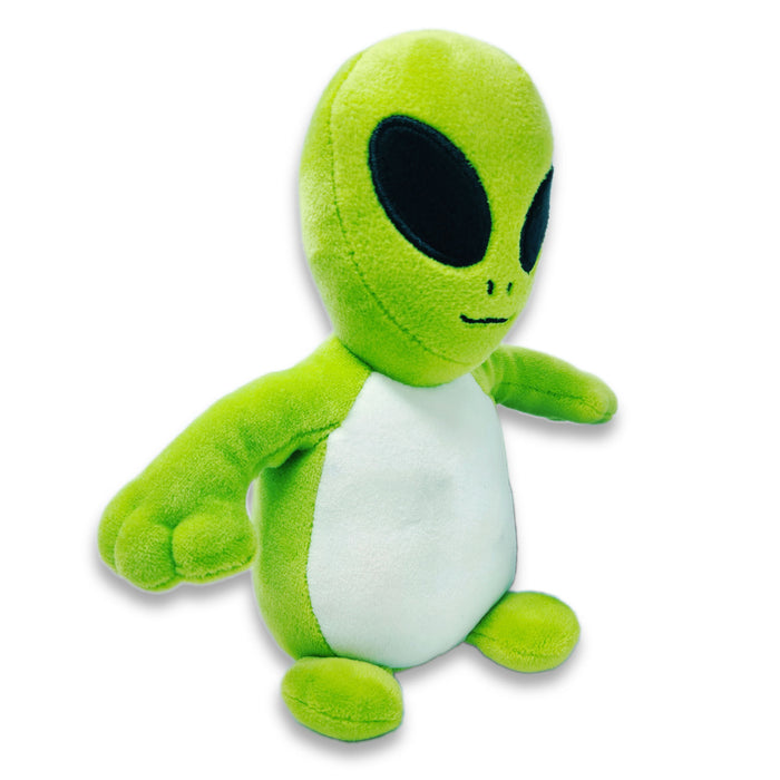 Squishy Green Alien Plush Sitting 6" Tall