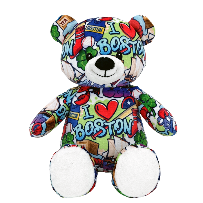 10" Boston Graffiti Eco Teddy Bear