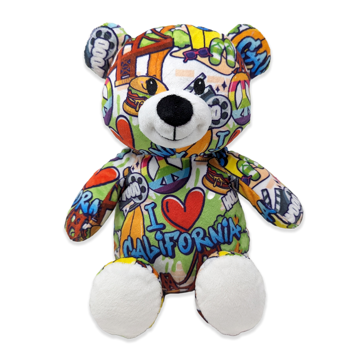 10" California Graffiti Eco Teddy Bear