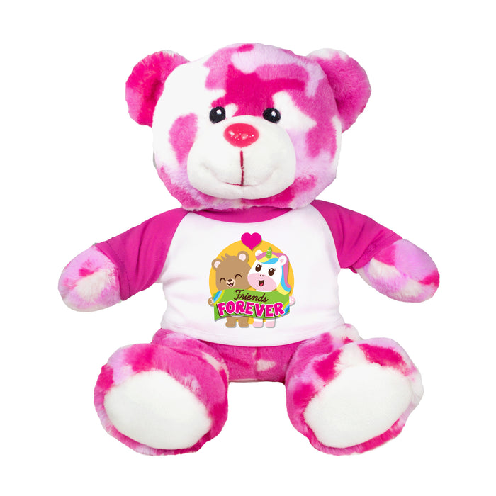 9" Pink Camo Teddy Bear Limited Valentine Edition