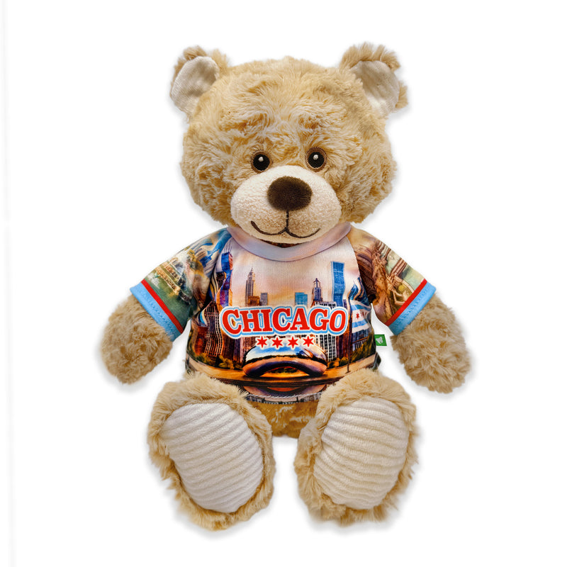 9” Chicago Teddy Bear • DestiWear™ • Souvenir Plush