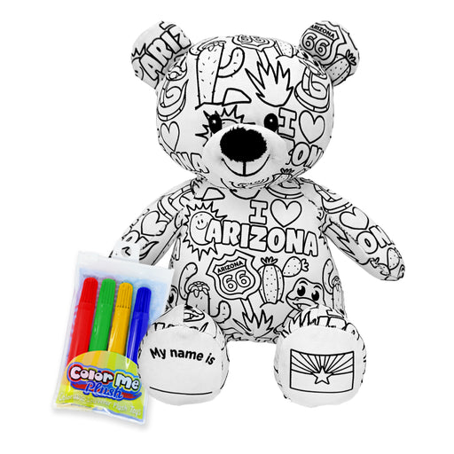 8.5" Arizona Color Me Plush Teddy