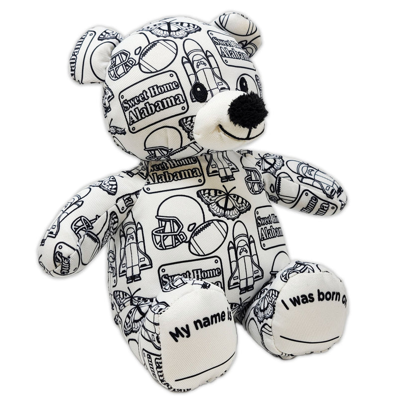 8.5" Alabama Color Me Plush™ Teddy