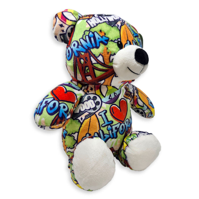 10" California Graffiti Eco Teddy Bear