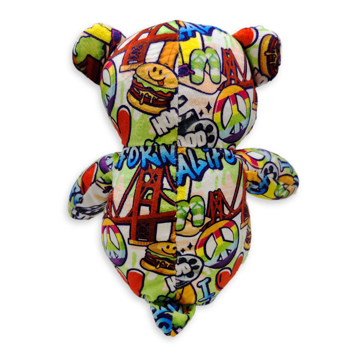 10" California Graffiti Eco Teddy Bear