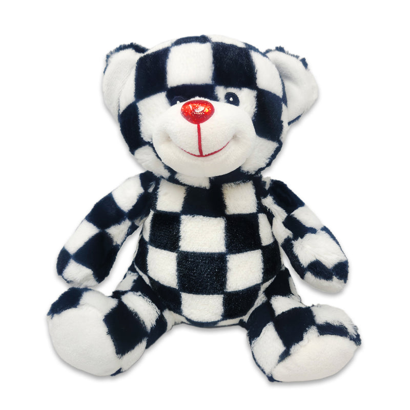 9" Checkered Teddy Bear