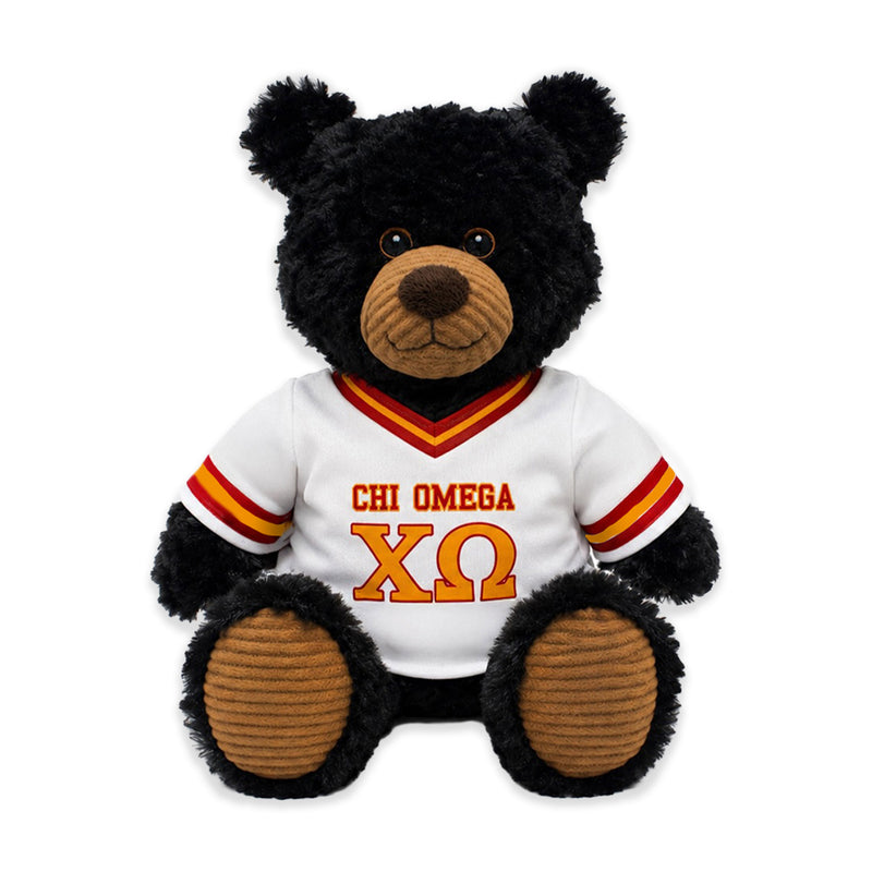 9" Chi Omega Black Bear • DestiWear™ • Eco Friendly
