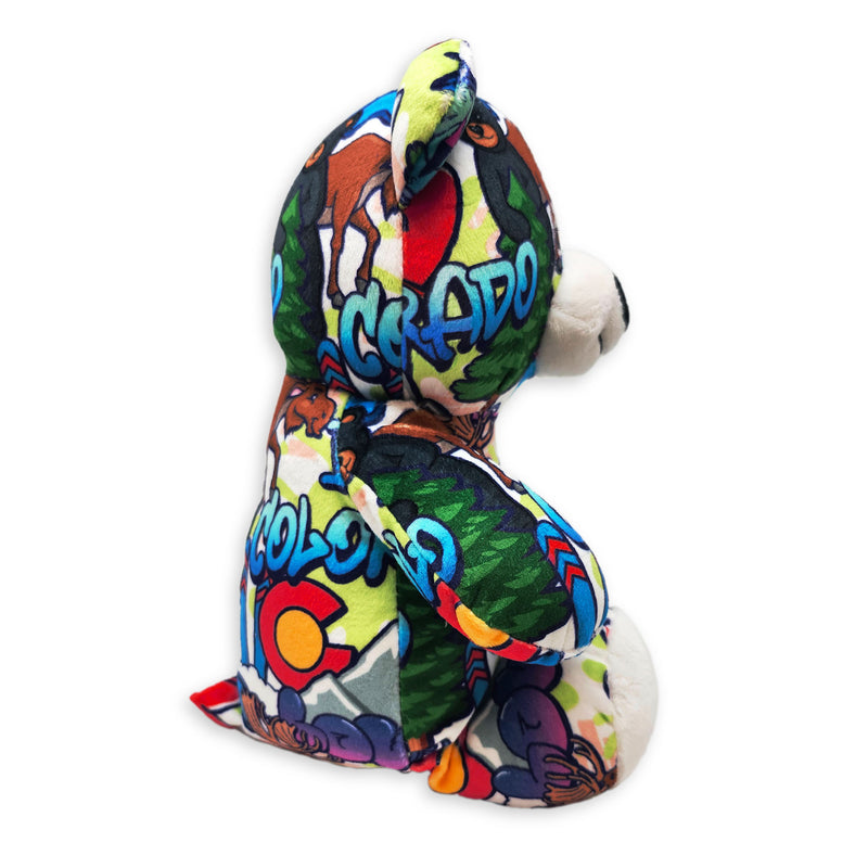 10" Colorado Graffiti Eco Teddy Bear