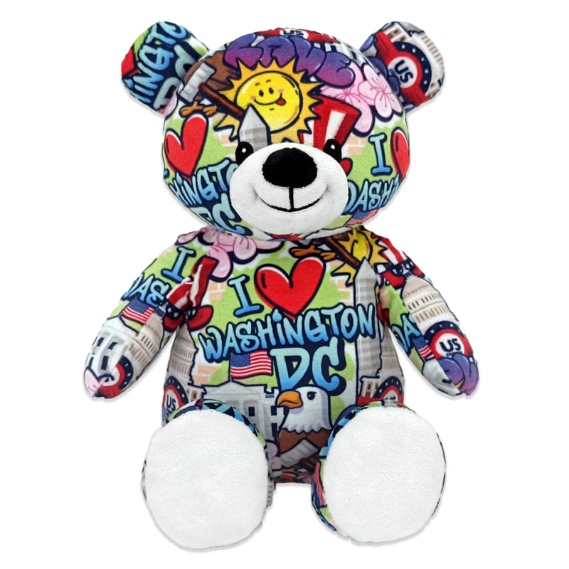 10" Washington DC Graffiti Eco Teddy Bear
