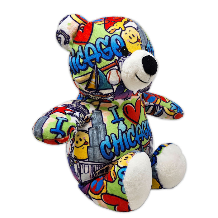 10" Chicago Graffiti Eco Teddy Bear