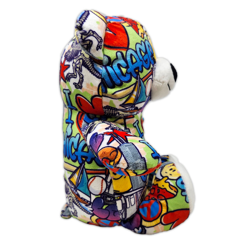 10" Chicago Graffiti Eco Teddy Bear