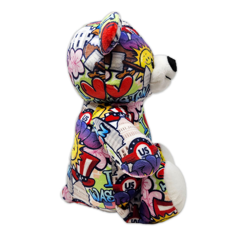 10" Washington DC Graffiti Eco Teddy Bear
