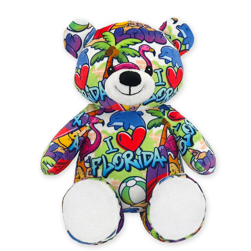 10" Florida Graffiti Eco Teddy Bear