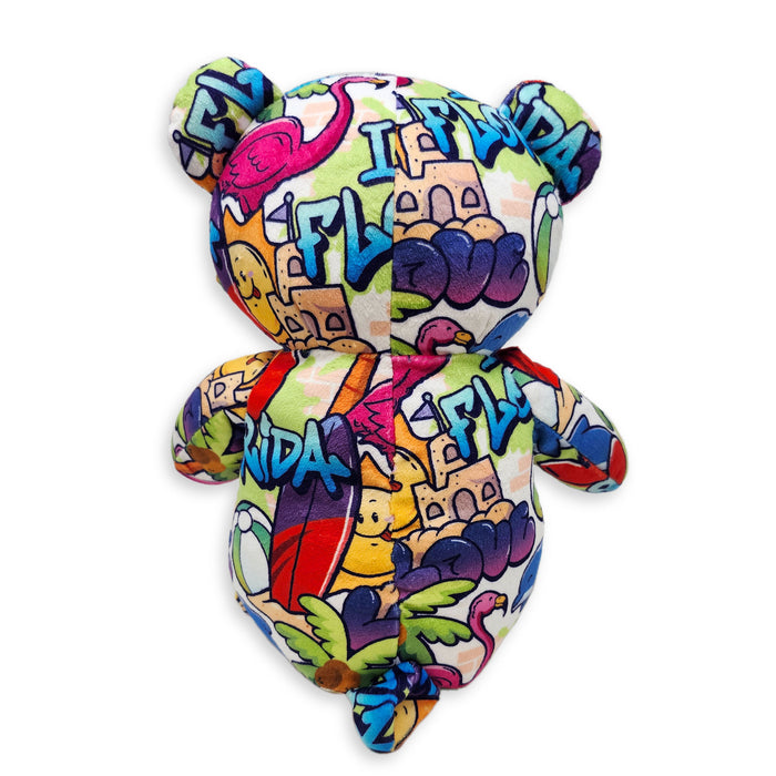 10" Florida Graffiti Eco Teddy Bear