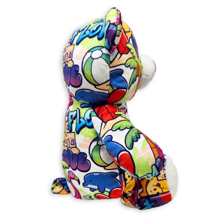 10" Florida Graffiti Eco Teddy Bear