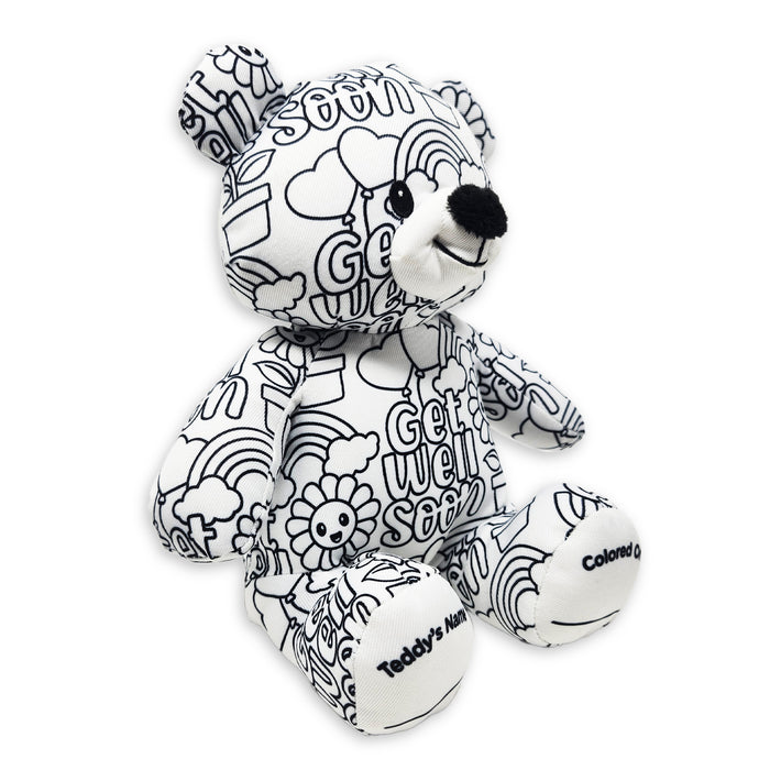 8.5" Get Well Soon Color Me Plush™ Teddy