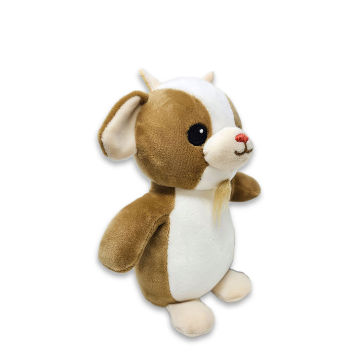 Squishy Baby Goat Plush Animal Sitting 6" Tall