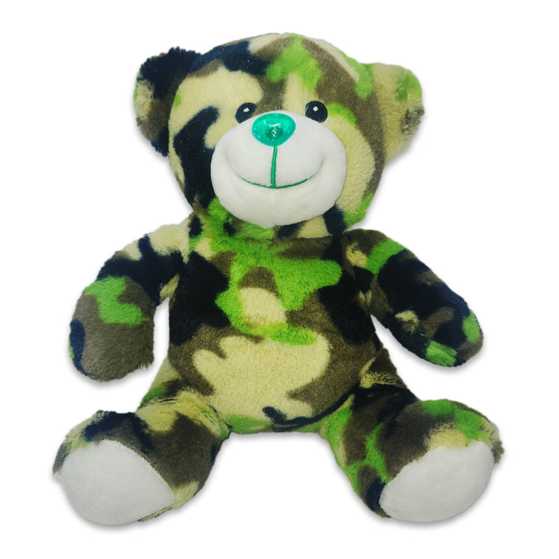9" Green Camo Teddy Bear