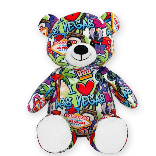 10" Las Vegas Graffiti Eco Teddy Bear