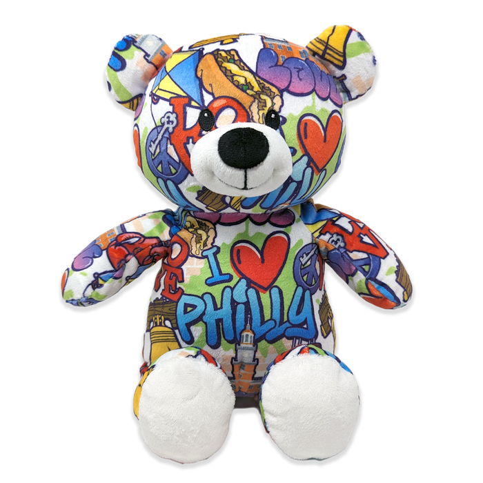 10" Philadelphia Graffiti Eco Teddy Bear