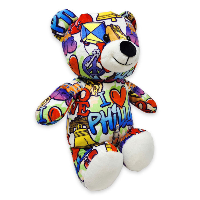 10" Philadelphia Graffiti Eco Teddy Bear