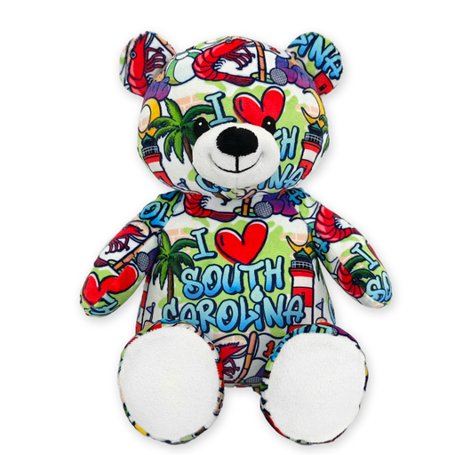 10" South Carolina Graffiti Eco Teddy Bear