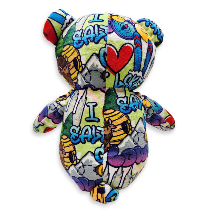 10" Salt Lake City Graffiti Eco Teddy Bear