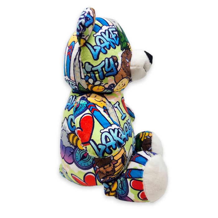 10" Salt Lake City Graffiti Eco Teddy Bear