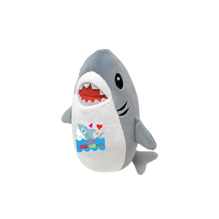 6" Squishy Shark Plush Animal - Limited Valentine's Edition