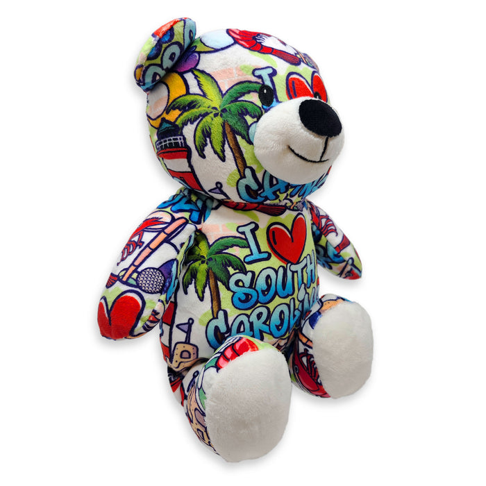 10" South Carolina Graffiti Eco Teddy Bear