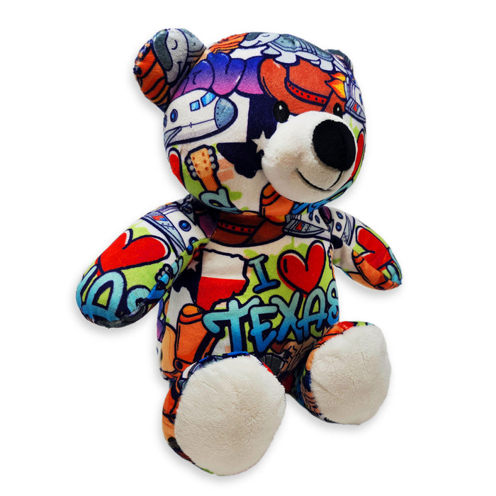 10" Texas Graffiti Eco Teddy Bear