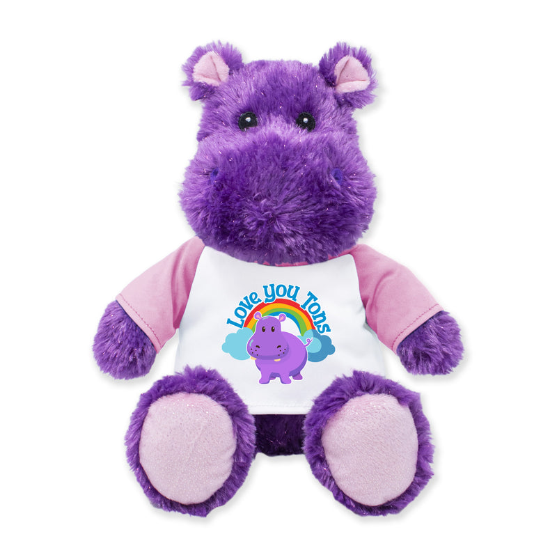 9" Hippo Plush Animal • Limited Valentine's Edition