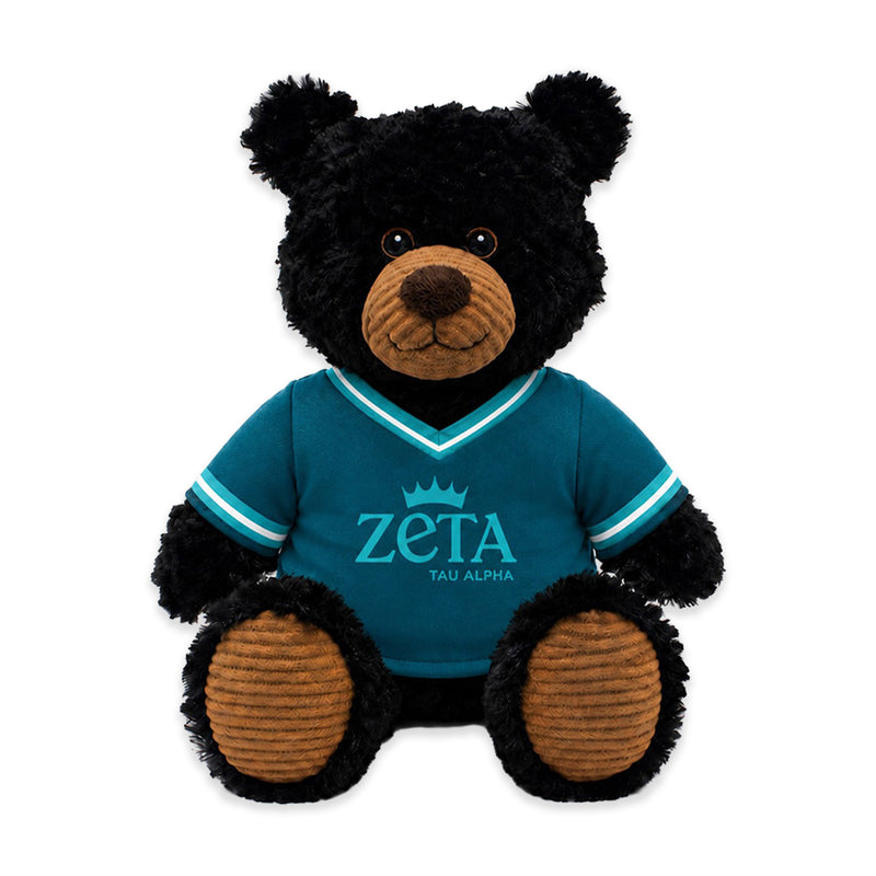 9” Zeta Tau Alpha Black Bear• DestiWear™ • Eco Friendly