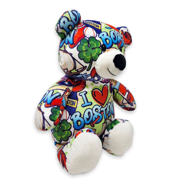 10" Boston Graffiti Eco Teddy Bear