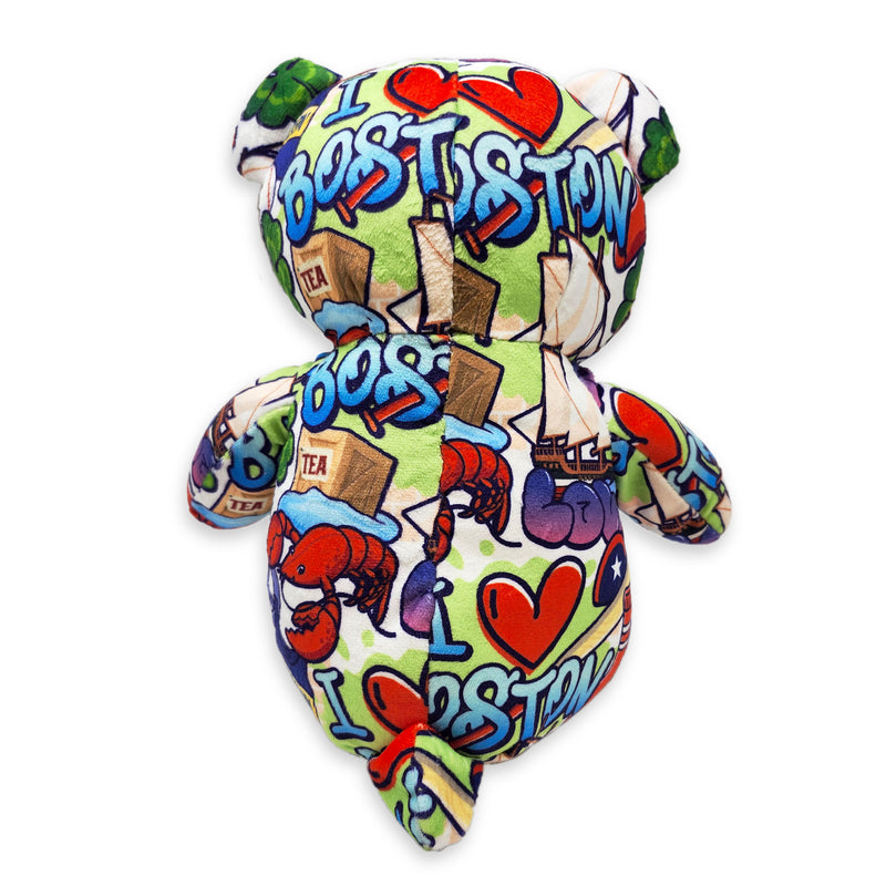 10" Boston Graffiti Eco Teddy Bear