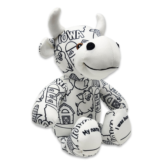 8.5" Iowa Color Me Plush™ Cow