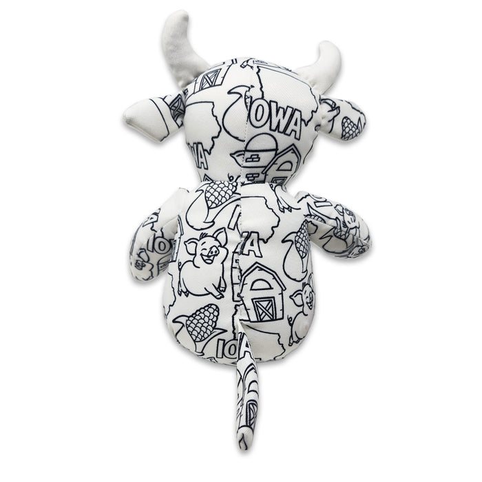 8.5" Iowa Color Me Plush™ Cow