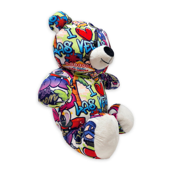 10" Las Vegas Graffiti Eco Teddy Bear