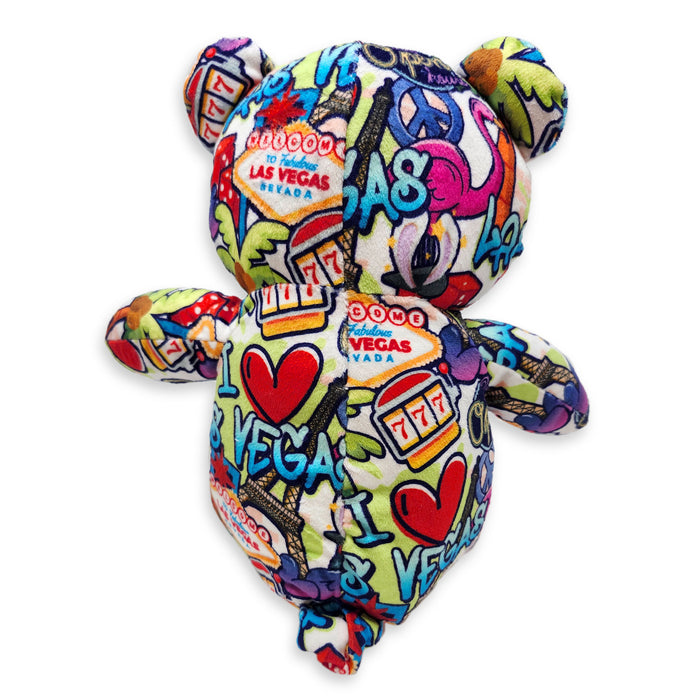 10" Las Vegas Graffiti Eco Teddy Bear