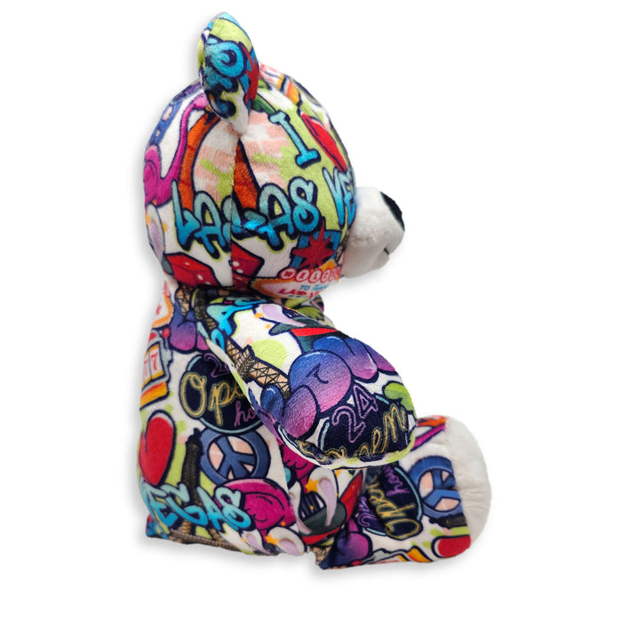 10" Las Vegas Graffiti Eco Teddy Bear