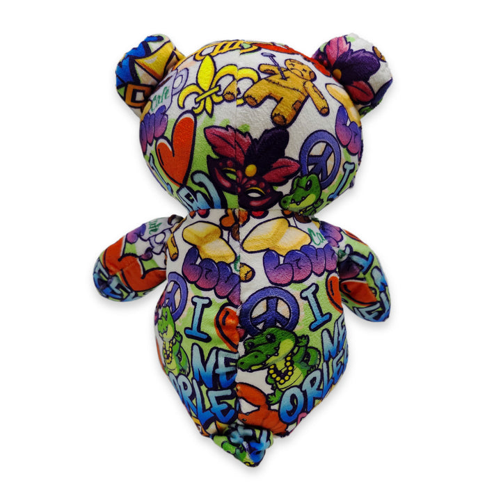 10" New Orleans Graffiti Eco Teddy Bear