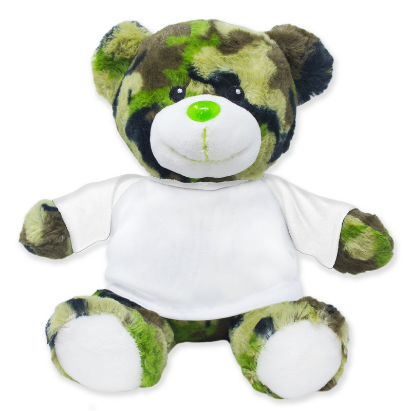9" Create Your Own Green Camo Teddy Bear