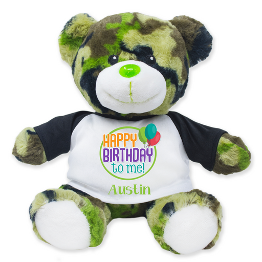 9" Green Camo Teddy Bear